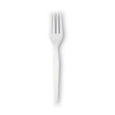 Dixie Plastic Cutlery, Heavyweight Forks, White, 1,000/Carton