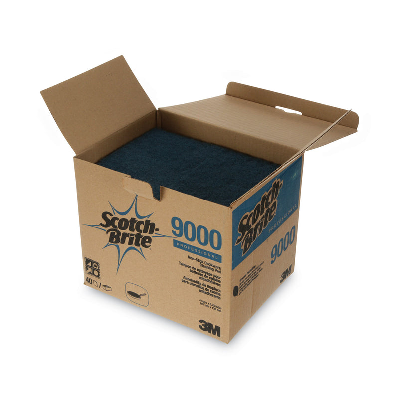 Scotch-Brite All-Purpose Scouring Pad 9000, 4 x 5.25, Blue, 40/Carton