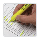 BIC Brite Liner Retractable Highlighter, Fluorescent Yellow Ink, Chisel Tip, Yellow/Black Barrel, Dozen
