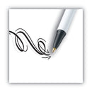 BIC Clic Stic Ballpoint Pen, Retractable, Medium 1 mm, Black Ink, White Barrel, Dozen