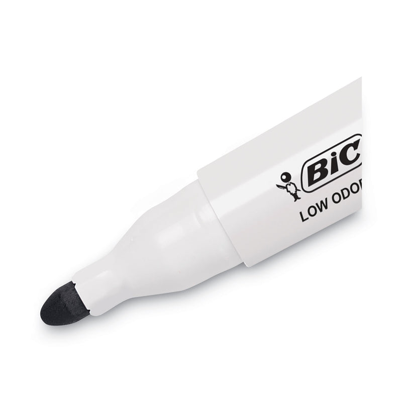 BIC Intensity Low Odor Chisel Tip Dry Erase Marker, Broad Chisel Tip, Black, 36/Pack