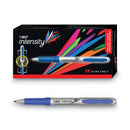 BIC Intensity Ultra Fine Tip Permanent Marker, Extra-Fine Needle Tip, Deep Sea Blue, Dozen