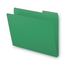 Smead Expanding Recycled Heavy Pressboard Folders, 1/3-Cut Tabs: Assorted, Letter Size, 1" Expansion, Green, 25/Box