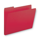 Smead Expanding Recycled Heavy Pressboard Folders, 1/3-Cut Tabs: Assorted, Letter Size, 1" Expansion, Bright Red, 25/Box
