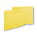 Smead Expanding Recycled Heavy Pressboard Folders, 1/3-Cut Tabs: Assorted, Letter Size, 1" Expansion, Yellow, 25/Box
