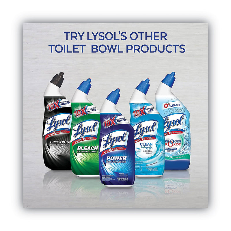 LYSOL Disinfectant Toilet Bowl Cleaner, Wintergreen, 24 oz Bottle, 9/Carton