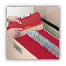 Smead Expanding Recycled Heavy Pressboard Folders, 1/3-Cut Tabs: Assorted, Letter Size, 1" Expansion, Bright Red, 25/Box