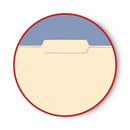 Smead Interior File Folders, 1/3-Cut Tabs: Assorted, Letter Size, 0.75" Expansion, Manila, 100/Box