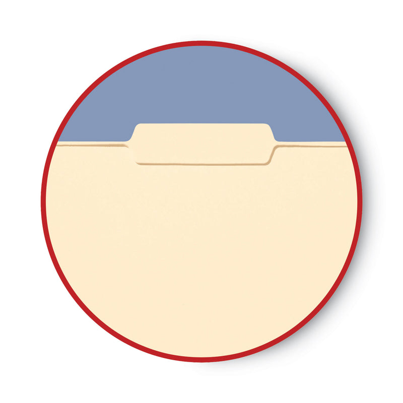 Smead Interior File Folders, 1/3-Cut Tabs: Assorted, Letter Size, 0.75" Expansion, Manila, 100/Box