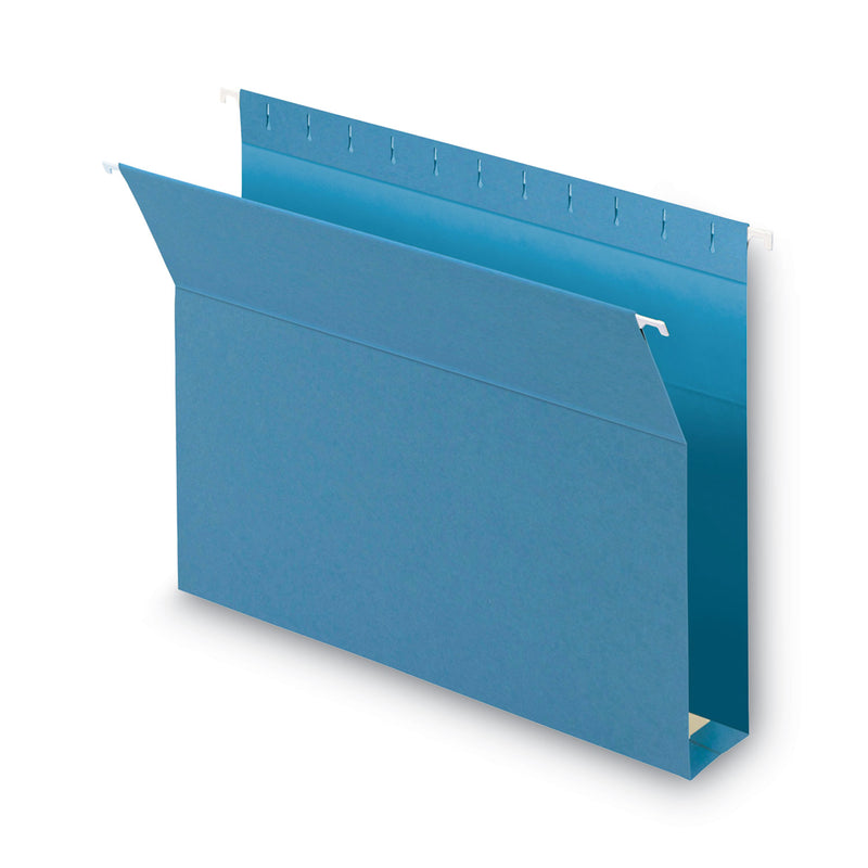 Smead Box Bottom Hanging File Folders, 2" Capacity, Letter Size, 1/5-Cut Tabs, Assorted Colors, 25/Box