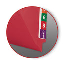 Smead Shelf-Master Reinforced End Tab Colored Folders, Straight Tabs, Letter Size, 0.75" Expansion, Red, 100/Box