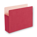 Smead Colored File Pockets, 5.25" Expansion, Letter Size, Red