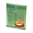 Smead Poly String and Button Interoffice Envelopes, Open-End (Vertical), 9.75 x 11.63, Transparent Green, 5/Pack