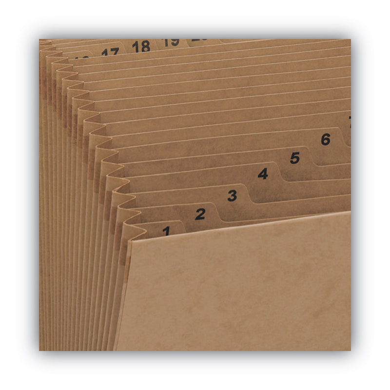 Smead Indexed Expanding Kraft Files, 31 Sections, Elastic Cord Closure, 1/15-Cut Tabs, Letter Size, Kraft