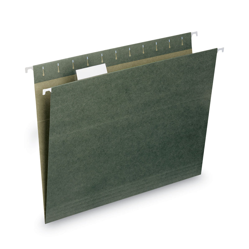 Smead Hanging Folders, Letter Size, 1/5-Cut Tabs, Standard Green, 25/Box