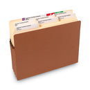 Smead Recycled Top Tab File Pockets, 3.5" Expansion, Letter Size, Redrope, 25/Box