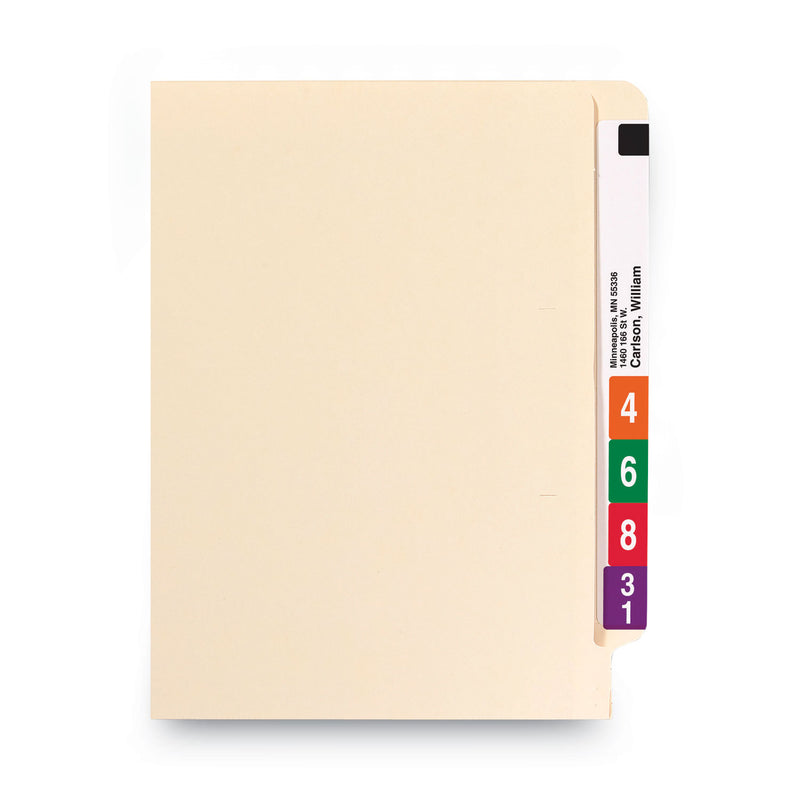Smead Heavyweight Manila End Tab Folders, 9.5" High Front, Straight 1-Ply Tabs, Letter Size, 0.75" Expansion, Manila, 100/Box