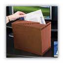 Smead TUFF Expanding Open-Top Stadium File, 21 Sections, 1/21-Cut Tabs, Legal Size, Redrope