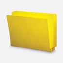 Smead Shelf-Master Reinforced End Tab Colored Folders, Straight Tabs, Letter Size, 0.75" Expansion, Yellow, 100/Box