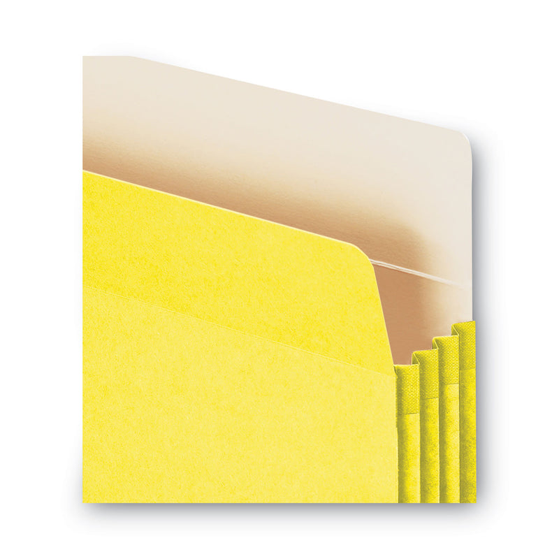 Smead Colored File Pockets, 3.5" Expansion, Letter Size, Yellow