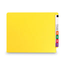 Smead Shelf-Master Reinforced End Tab Colored Folders, Straight Tabs, Letter Size, 0.75" Expansion, Yellow, 100/Box