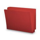 Smead Shelf-Master Reinforced End Tab Colored Folders, Straight Tabs, Letter Size, 0.75" Expansion, Red, 100/Box