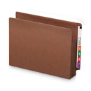 Smead Heavy-Duty Redrope End Tab TUFF Pockets, 3.5" Expansion, Letter Size, Redrope, 10/Box