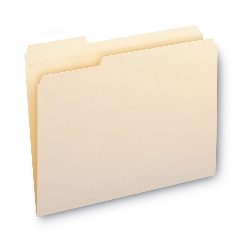 Smead Reinforced Tab Manila File Folders, 1/3-Cut Tabs: Left Position, Letter Size, 0.75" Expansion, 11-pt Manila, 100/Box