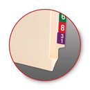 Smead End Tab Jackets with Reinforced Tabs, Straight Tab, Letter Size, 14-pt Manila, 50/Box