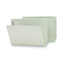 Smead End Tab Pressboard Classification Folders with Two SafeSHIELD Coated Fasteners, 1" Expansion, Legal Size, Gray-Green, 25/Box
