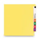 Smead WaterShed CutLess End Tab Fastener Folders, 2 Fasteners, Letter Size, Yellow Exterior, 50/Box