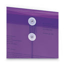 Smead Poly String and Button Interoffice Envelopes, Open-End (Vertical), 9.75 x 11.63, Transparent Purple, 5/Pack