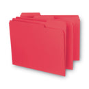 Smead Interior File Folders, 1/3-Cut Tabs: Assorted, Letter Size, 0.75" Expansion, Red, 100/Box