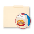 Smead Top Tab Fastener Folders, Guide-Height 2/5-Cut Tabs: Right of Center, 2 Fasteners, Letter Size, 11-pt Manila Exterior, 50/Box