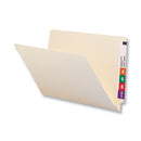 Smead Heavyweight Manila End Tab Folders, 9.5" High Front, Reinforced Straight Tabs, Legal Size, 0.75" Expansion, Manila, 100/Box