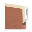 Smead Redrope Drop-Front End Tab File Pockets, 3.5" Expansion, Letter Size, Redrope, 10/Box