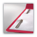 Smead WaterShed CutLess Reinforced Top Tab Fastener Folders, 2 Fasteners, Letter Size, Red Exterior, 50/Box