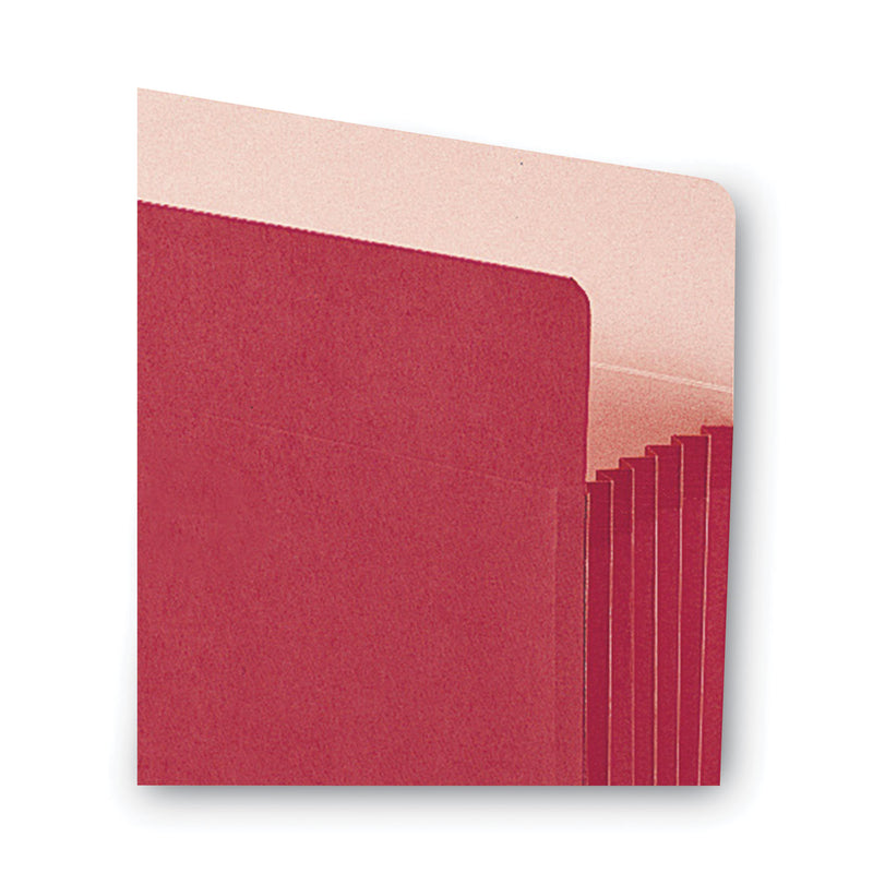 Smead Colored File Pockets, 5.25" Expansion, Letter Size, Red