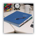 Smead 10-Pocket Project Organizer with Indexed Tabs (1-10), 10 Sections, Unpunched, 1/3-Cut Tabs, Letter Size, Lake Blue/Navy Blue