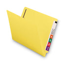 Smead WaterShed CutLess End Tab Fastener Folders, 2 Fasteners, Letter Size, Yellow Exterior, 50/Box
