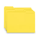 Smead Interior File Folders, 1/3-Cut Tabs: Assorted, Letter Size, 0.75" Expansion, Yellow, 100/Box
