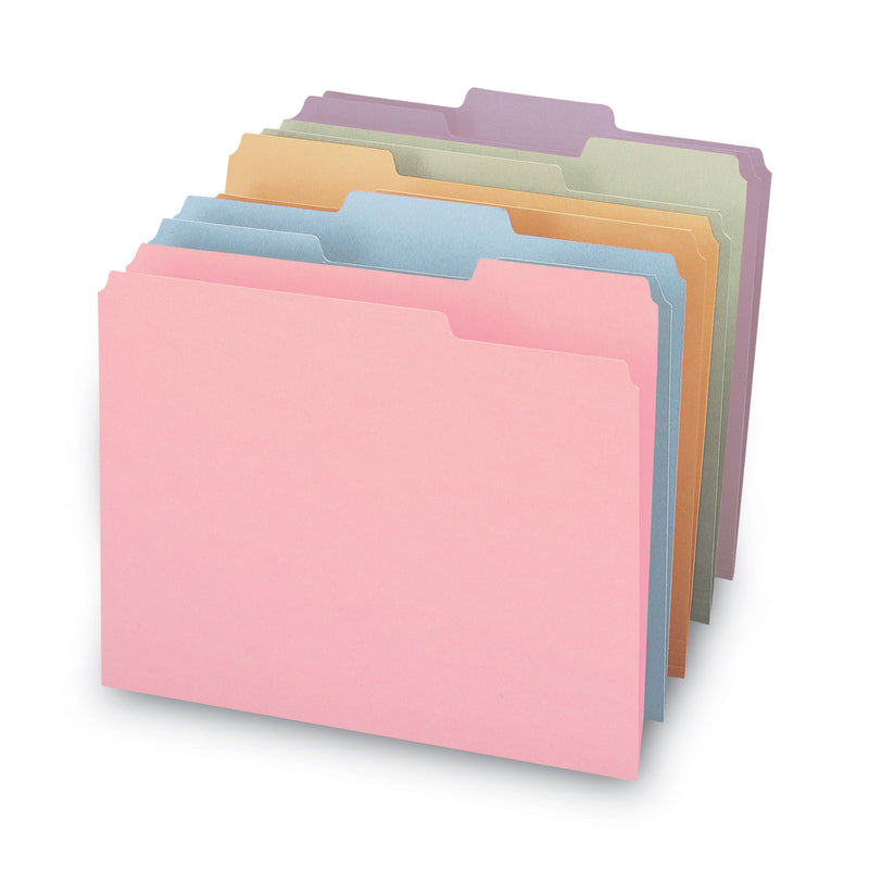 Smead Colored File Folders, 1/3-Cut Tabs: Assorted, Letter Size, 0.75" Expansion, Assorted Colors, 100/Box
