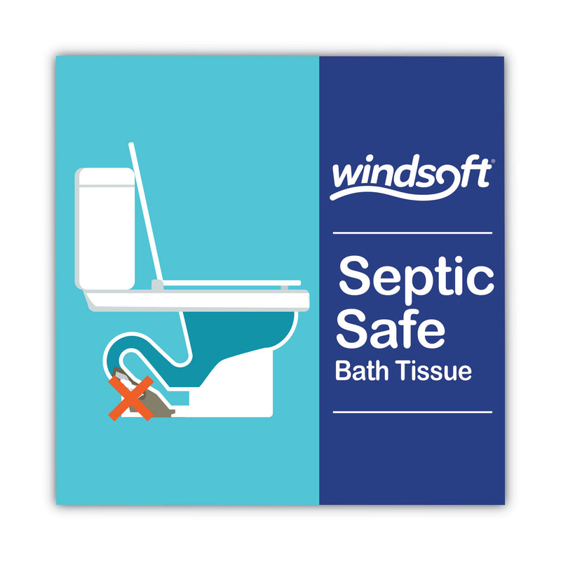 Windsoft Premium Bath Tissue, Septic Safe, 2-Ply, White, 284 Sheets/Roll, 24 Rolls/Carton
