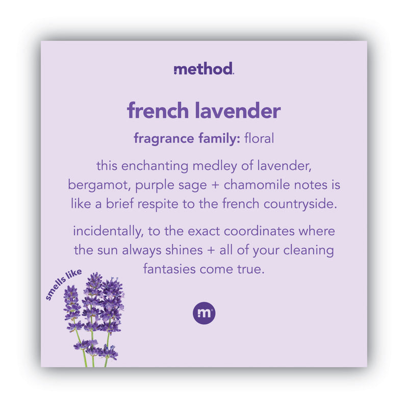 Method Gel Hand Wash, French Lavender, 12 oz Pump Bottle, 6/Carton