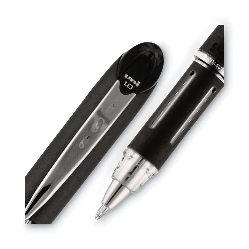 uniball Jetstream Stick Ballpoint Pen, Bold 1 mm, Black Ink, Black Barrel