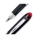 uniball Jetstream Ballpoint Pen, Stick, Bold 1 mm, Red Ink, Black Barrel