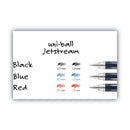 uniball Jetstream Ballpoint Pen, Stick, Fine 0.7 mm, Black Ink, Black Barrel