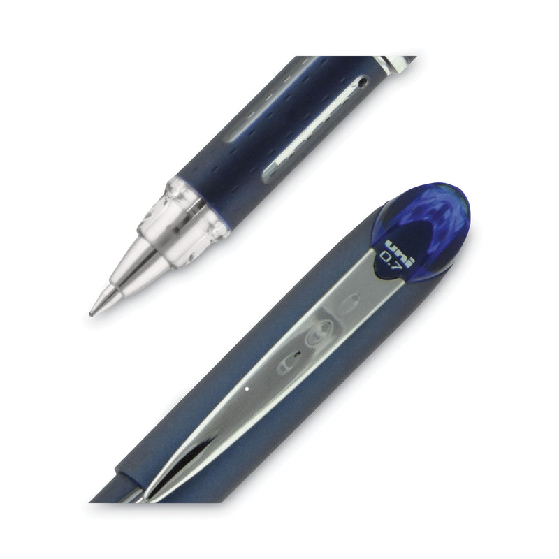 uniball Jetstream Ballpoint Pen, Stick, Fine 0.7 mm, Blue Ink, Blue Barrel