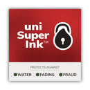 uniball VISION Roller Ball Pen, Stick, Fine 0.7 mm, Black Ink, Black/Gray Barrel, Dozen