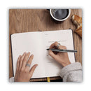 uniball VISION Roller Ball Pen, Stick, Fine 0.7 mm, Black Ink, Black/Gray Barrel, Dozen